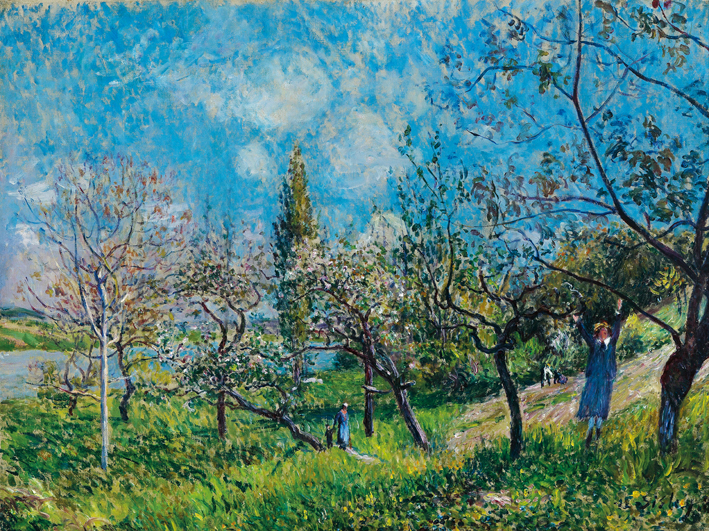  阿尔弗莱德·西斯莱 Alfred Sisley—— 春天里的果园 